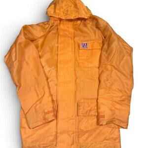 North Atlantic Trading Co. Yellow Hooded Rain Jacket Size Medium